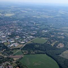 Flugwegposition um 15:17:41: Aufgenommen in der Nähe von Kreisfreie Stadt Weimar, Weimar, Deutschland in 1188 Meter